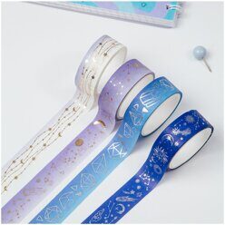 Набор клейких декоративных лент MESHU "Galaxy", 4шт, MS_36905