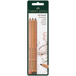 Пастельные карандаши Faber-Castell "Pitt Pastel" 3цв., блистер, 112797