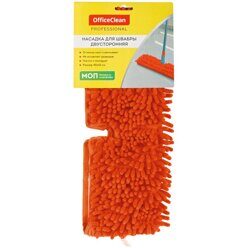 Насадка МОП для швабры OfficeClean Professional двусторонняя, 40*10см, микрофибра, оранжевая, 303063