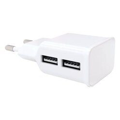 Зарядное устройство сетевое (220В) RED LINE NT-2A, 2 порта USB, выходной ток 2,1 А, белое, УТ000009405/453423